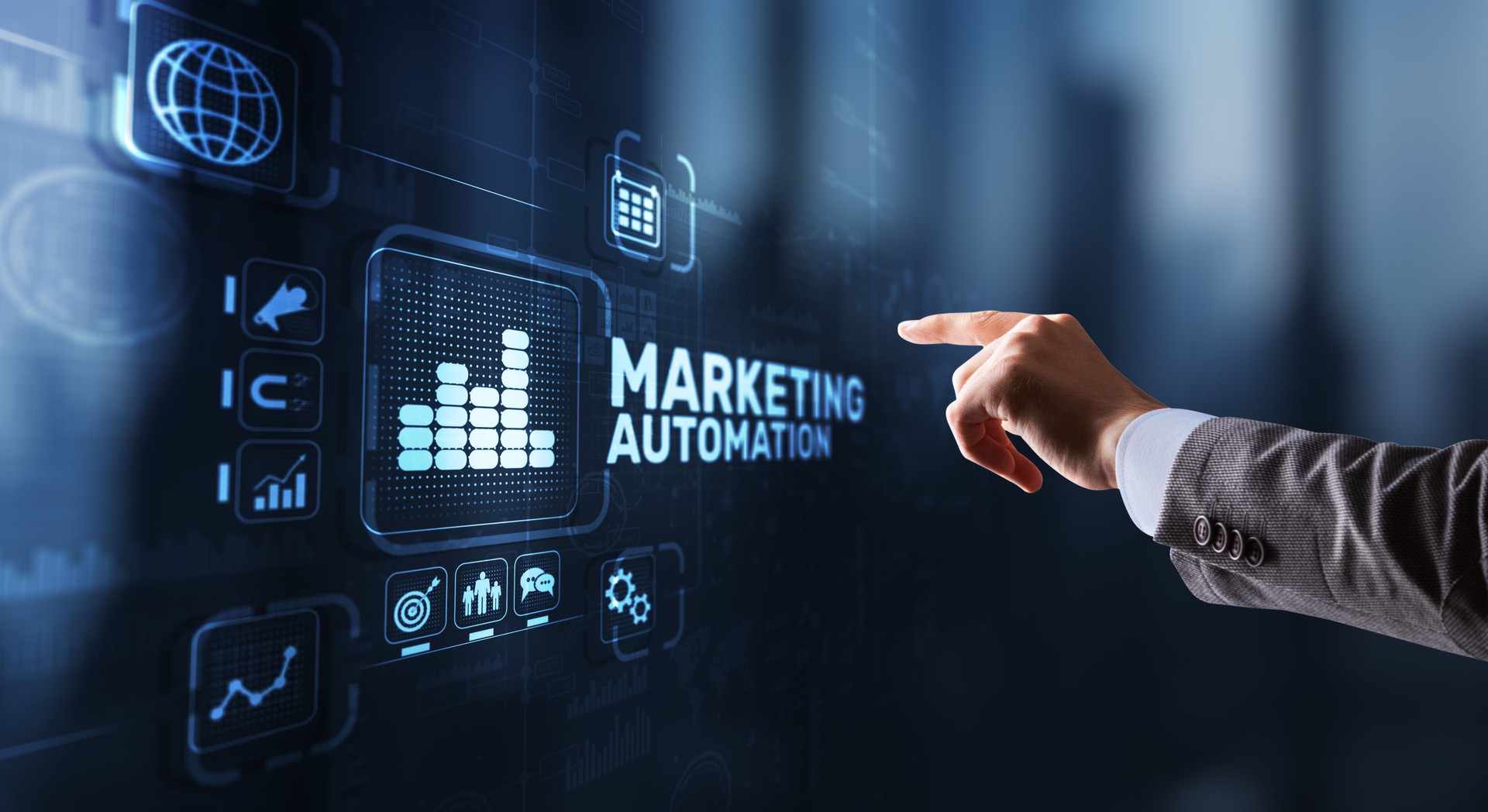 Marketing automation concept. Business Technology Internet and network